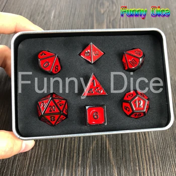

2019 Hot Board Game 100% Real Metal Dice with Case for Dungeons and Dragons RPG Christmas Gift
