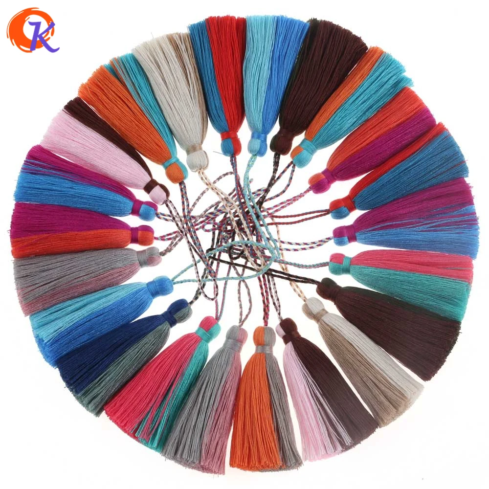 

Cordial Design 9CM 2Pcs Tassel/Jewelry Accessories/Double Color Fat Tassel/Embellishment/Hand Made DIY/Cotton Tassel For Costume