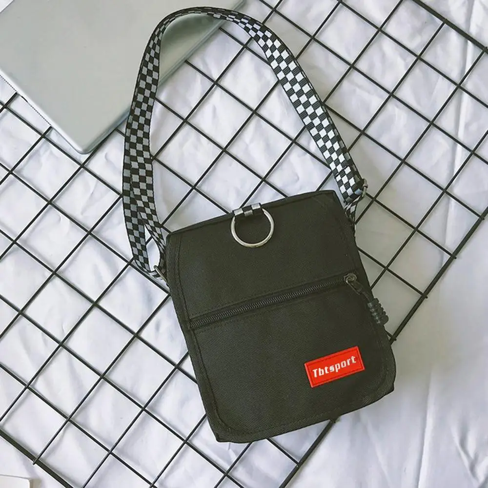 النساء قماش Crossbody حقيبة هونغ كونغ المتناثرة نمط التباين اللون صغيرة حقيبة الكورية أزياء عارضة رسول الكتف حقائب اليد