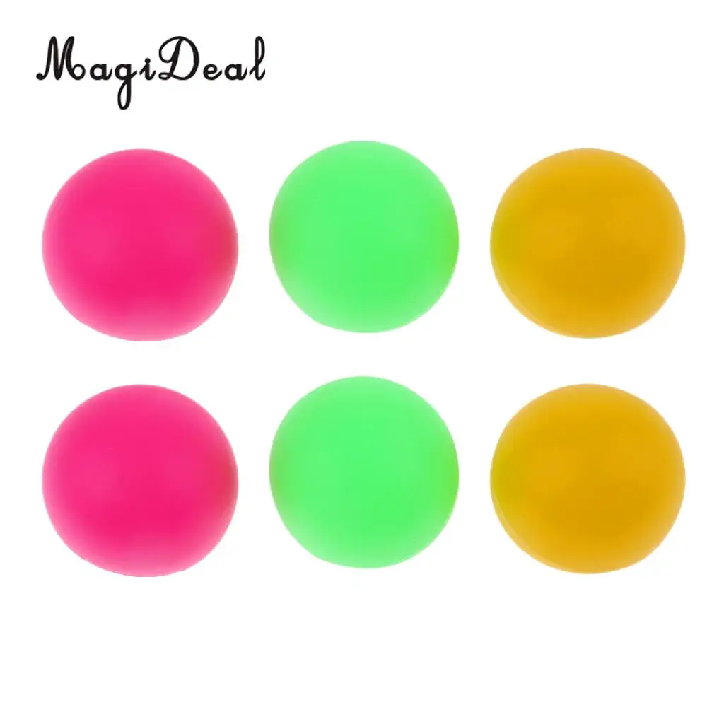 MagiDeal 6pcs Mixed Color Cat Ball PVC Plastic Beach Tennis Balls for Arts Entertainment Racquet Sports