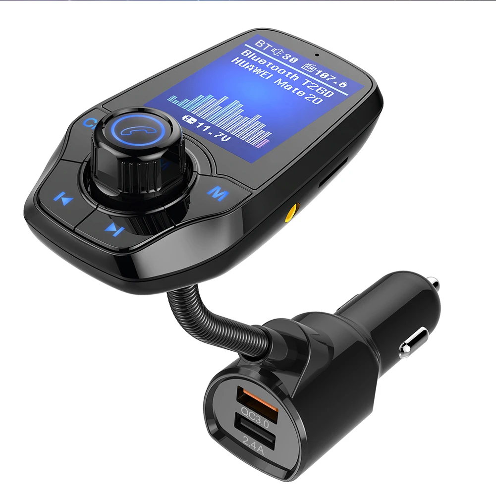 1," цветной экран, Bluetooth, fm-передатчик, автомобильный bluetooth-адаптер, автомобильный аккумулятор, для чтения громкой связи, вызова, поддержка tf-карты, модулятор