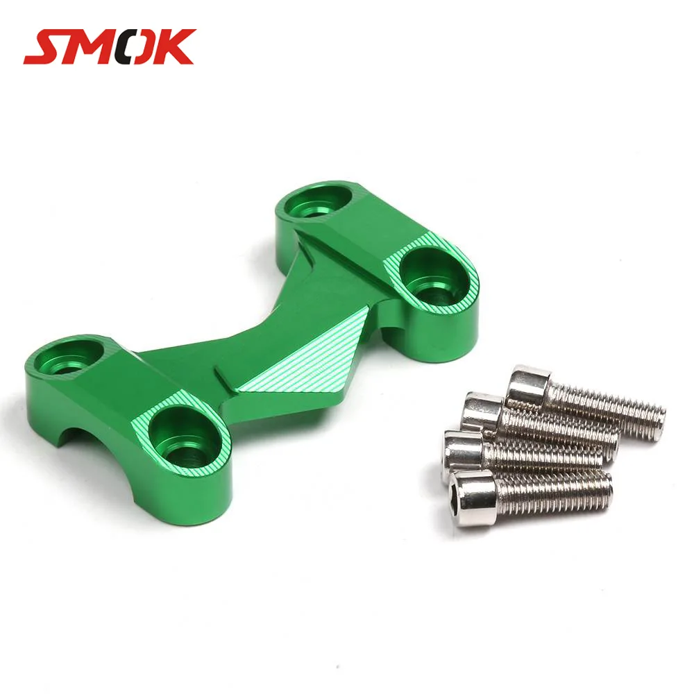 SMOK Motorcycle CNC Aluminum Handlebar Risers Top Cover Handle Bar Fat