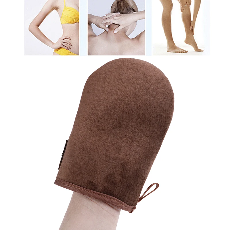 Brown Reusable Self tanning Glove Body Self Fake Tan Applicator Tanning