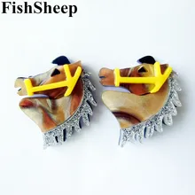 Серьги-гвоздики FishSheep, акрил, лошадь, для женщин, модные, животные, смола, Висячие, серьги г., новости, стиль, модные украшения Brinco