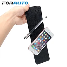 FORAUTO, нескользящий коврик для салона автомобиля, липкий коврик для приборной панели автомобиля, длинный черный кожаный гелевый коврик с текстурой, волшебный Противоскользящий коврик для телефона