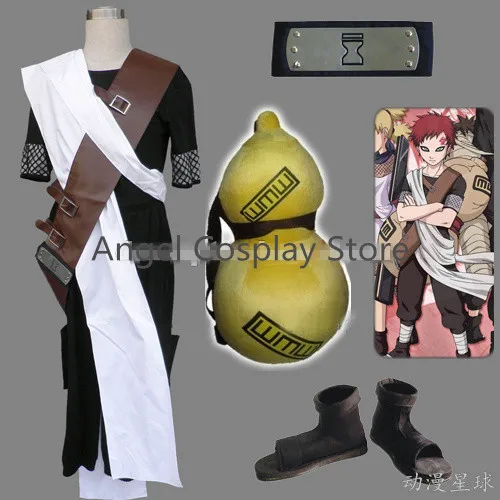 

Free DHL Shipping Naruto Shippuuden Gaara Hallowmas Uniform Suit Cosplay Party Costume Fullset As The Picture