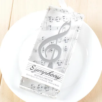 

2015 NEW Wedding Favors Gift Symphony Chrome Music Note Bottle Opener Party Favor Fedex Free Shipping 50pcs/Lot Top Quality