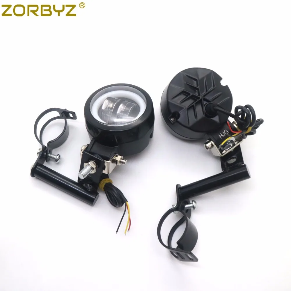ZORBYZ мотоцикл светодиодный ангельский глаз проходящий Спот Противотуманные фары