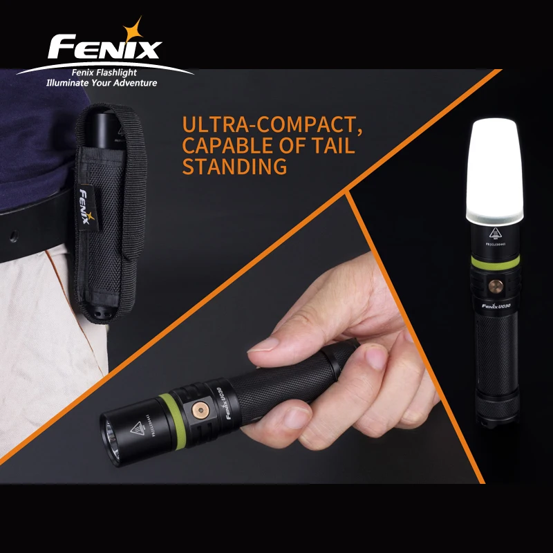  1000 Lumens Fenix UC30 2017 Cree XP-L HI V3 LED Torch Rechargeable Micro USB Flashlight with 2600mA - 32973741962