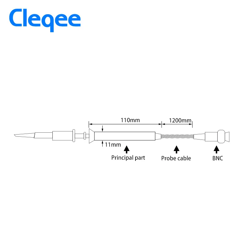 Baratos Cleqee P4250 1 Uds. Sonda de osciloscopio 1001 250MHz 2KV soporta alta tensión para osciloscopio Owon iliput al por mayor