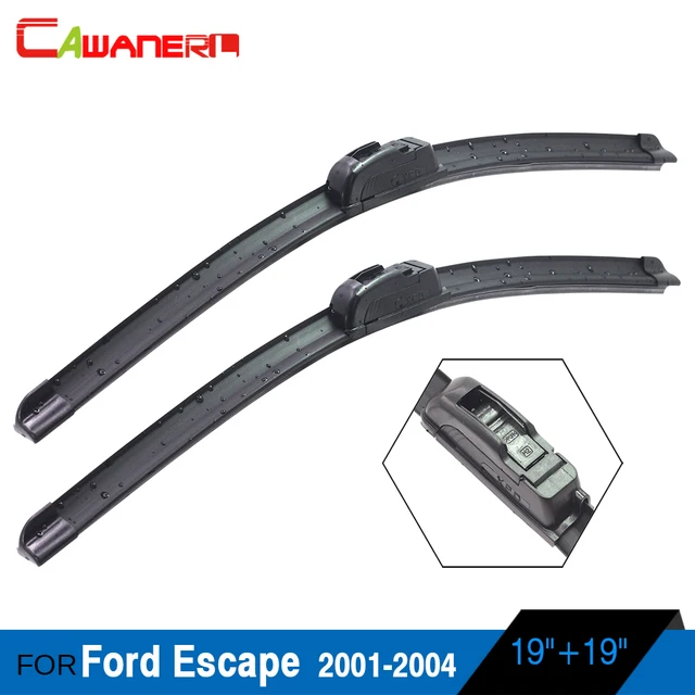 Cawanerl 2pcs Car Front Windscreen Wiper Blade Soft Rubber Cawanerl 2pcs Car Front Windscreen Wiper Blade Soft Rubber Windshield For Ford Escape 2001 2004