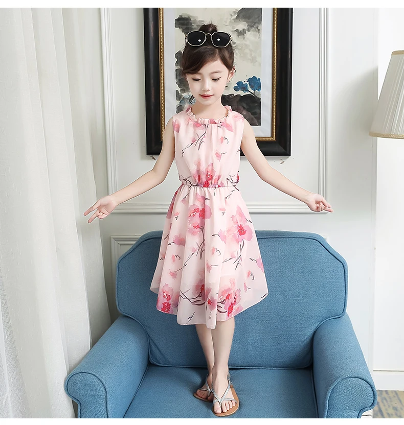 Girls Peony Flower Vintage Dress_10