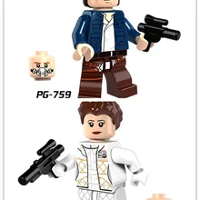 GUSUG 100 шт. PG759 PG760 принцесса Leia Han Solo Супер Герои строительные блоки кирпичи лучший подарок DIY детские игрушки