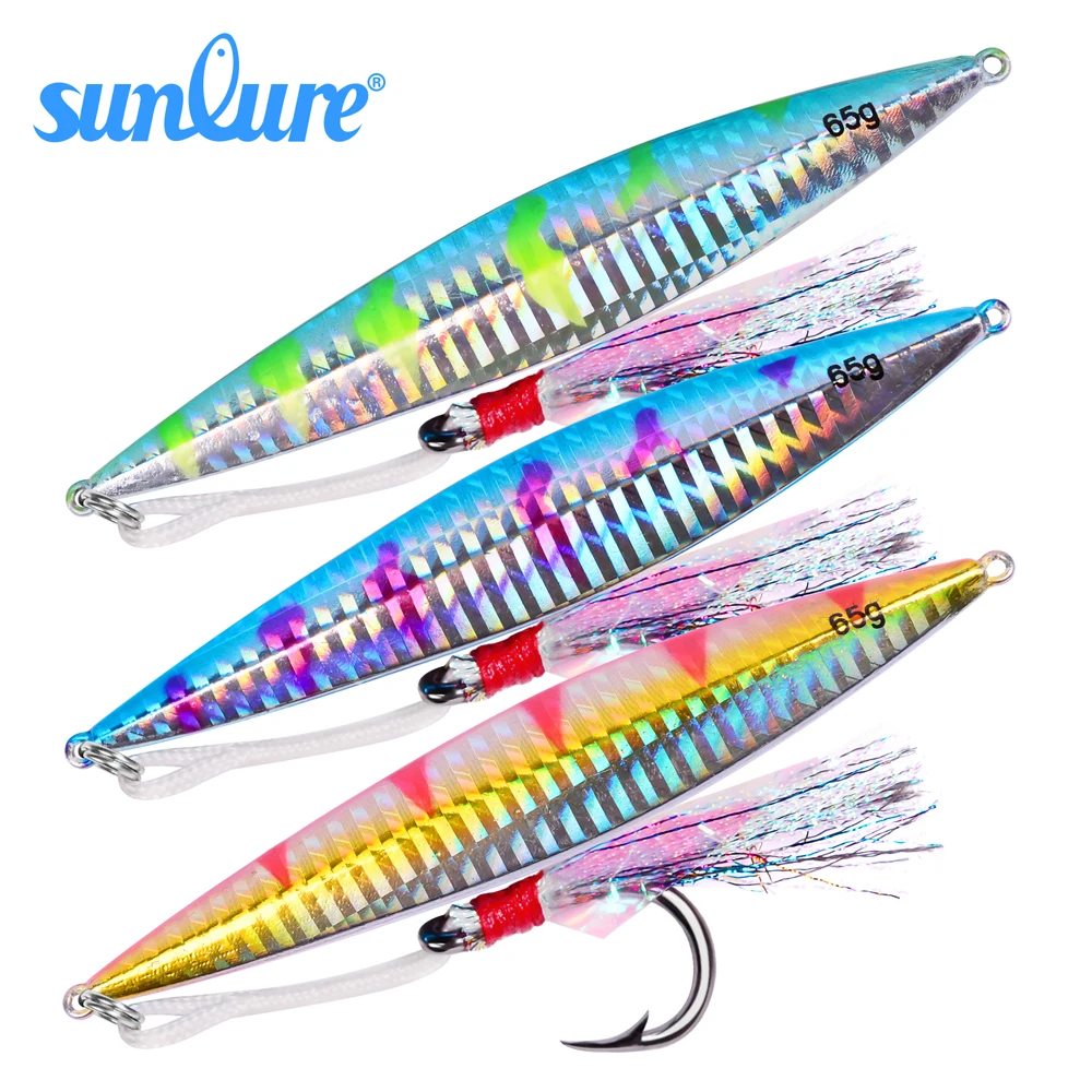8pc Jig Fish 8 Colro Fishing Lures 65g-2.3oz Tackle 4.5&quot-11.5cm Bait 1PC Simple PVC bag package | Спорт и развлечения