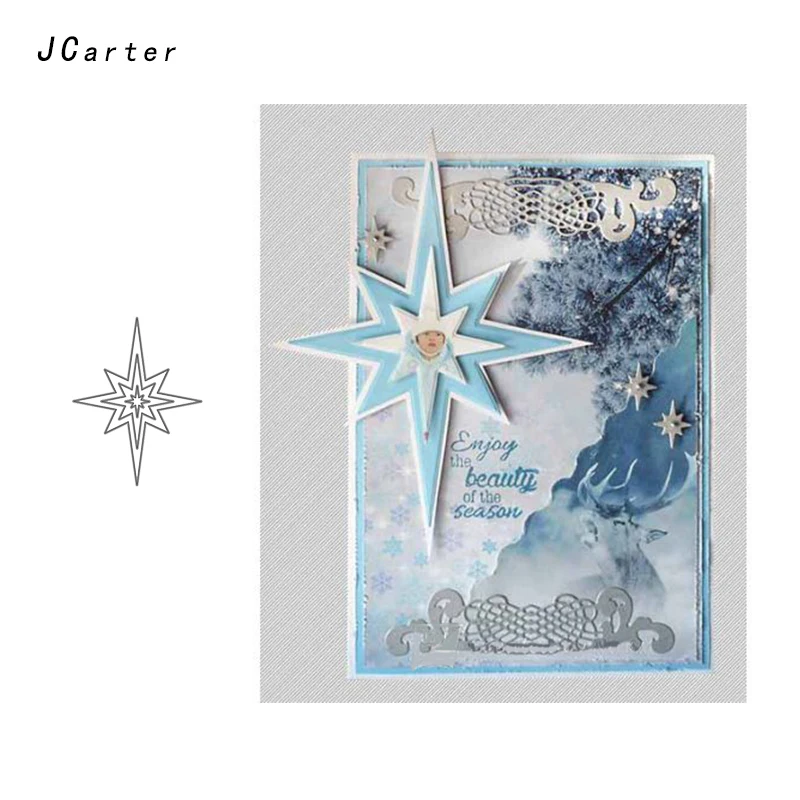

JCarter Sacred Light Star Metal Cutting Dies for Scrapbooking DIY Album Embossing Folder Card Photo Template Background Stencil