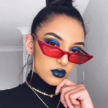 Винтаж солнцезащитные очки Для женщин Кошачий глаз Роскошные Брендовая Дизайнерская обувь Солнцезащитные очки Ретро маленький красный солнцезащитных очков черный очки Для женщин очки водителя