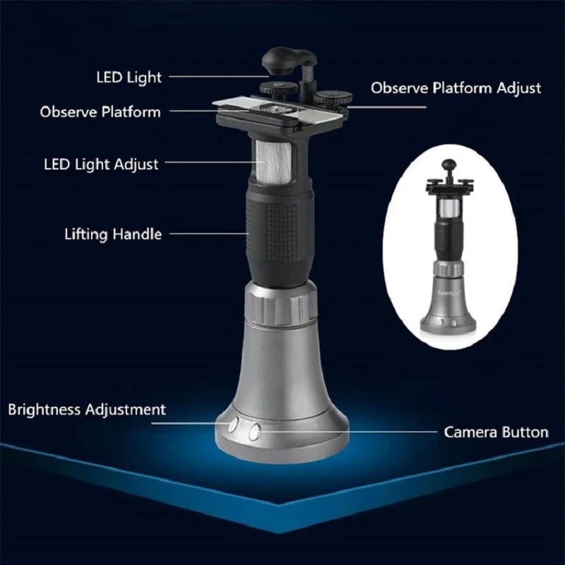 Supereyes 1000x USB цифровой микроскоп 5.0MP LED подсветкой Биологический мини эксперимент