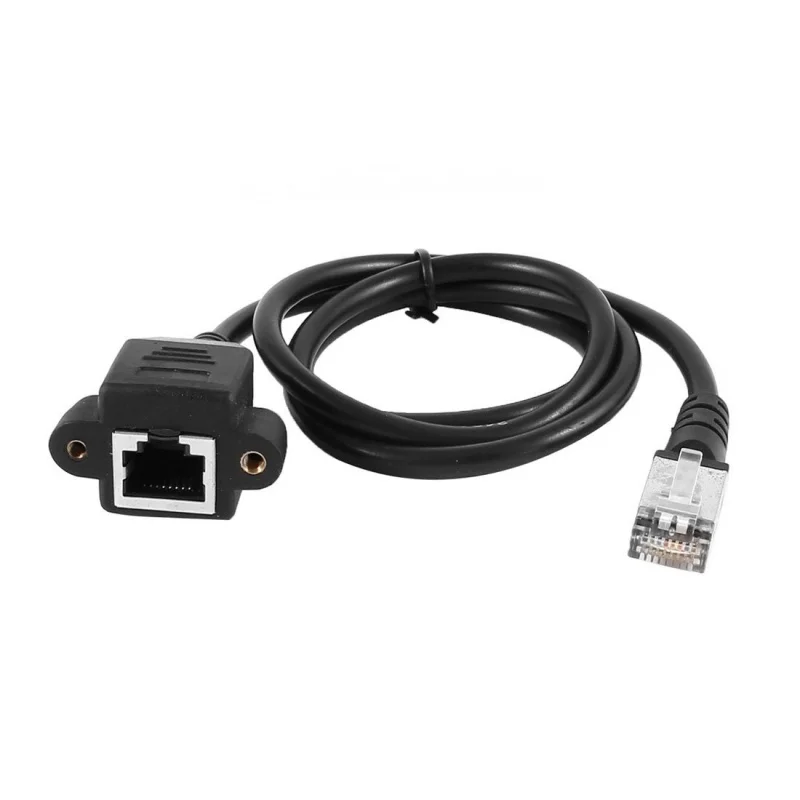 

Male extension cable network cable adapter panel, RJ 45 female 60 cm mount