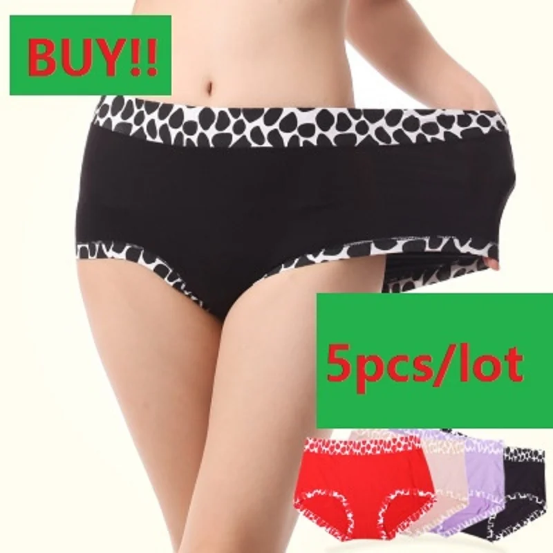 XXL plus size women panties bamboo Fibre ladies' panties high waist