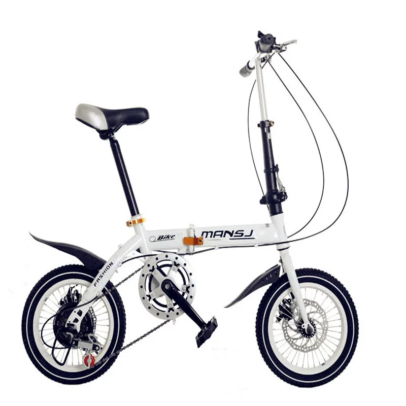 2019 newest!! 14 16 inch folding bicycle speed double disc brakes ultra light men and women mini children bicycle mountain bike