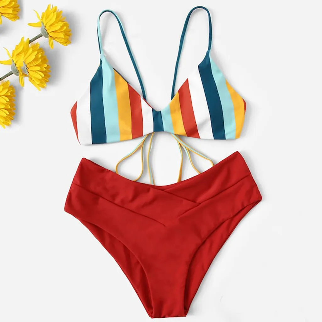 

2019 HOT Women Print Push-Up Padded Bra Beach Bikini Set Swimsuit Beachwear Swimwear Women Bathing Suit biquini feminino