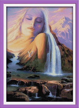 

Women And Nature word Decoration DIY Handmade Needlework Cross Stitch Set Needlework Set Cross Stitch Dmc Thread