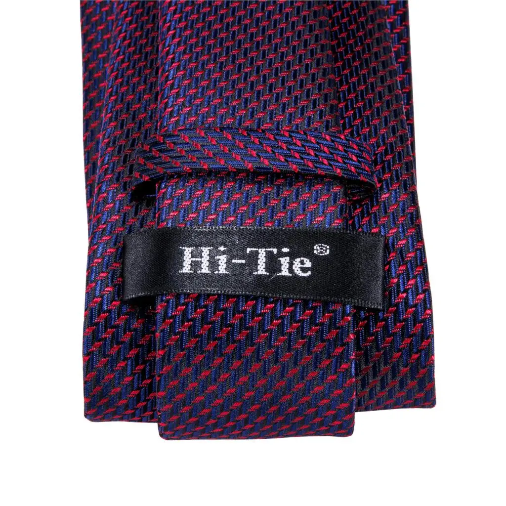C 3123 Hi Tie Шелковый мужской галстук фиолетовый носовой платок запонки набор модный