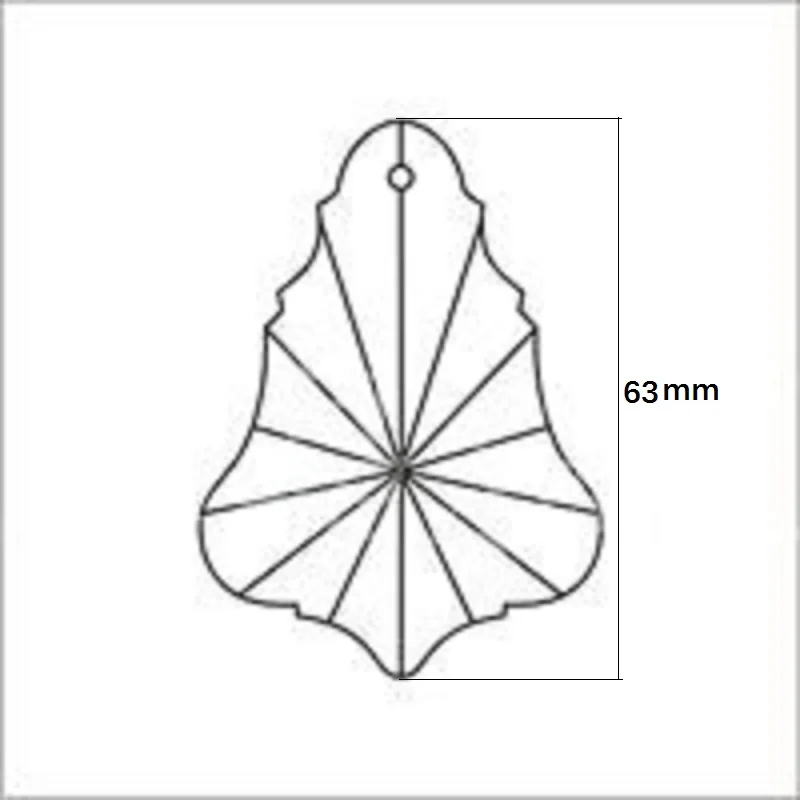 20 шт./лот, длина 63 мм Рождество дерева хрустальная люстра Свадебные украшения Prism подвески для люстры или домашнего декора