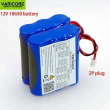 VariCore 12V 18650 2600 мА · ч, литий-ионный, Батарея пакет монитор камера CCTV аккумуляторная 12,6 V 1.8A 2A 2.2A 2.5A 2.6A 2.8A 3A батареи