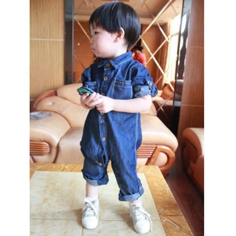 

Fashion 2016 Spring Autumn Baby Jumpsuits Boys Girls Denim Cowboy Jumpsuits Child Clothing Children Clothes jumpsuit JW0108