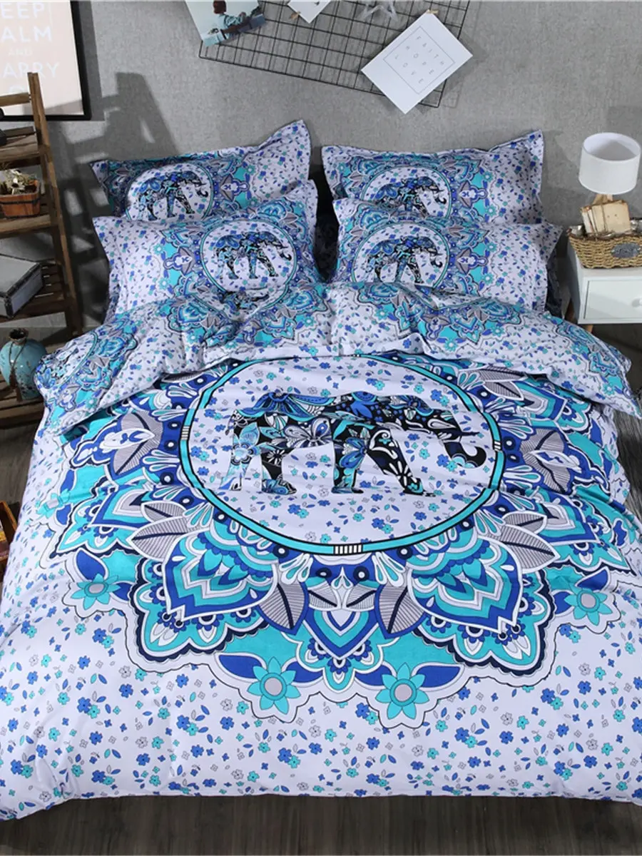 

3/4Pcs Bedding Set Creative 3D Digital Printing Comfy Supple Duvet Cover Set