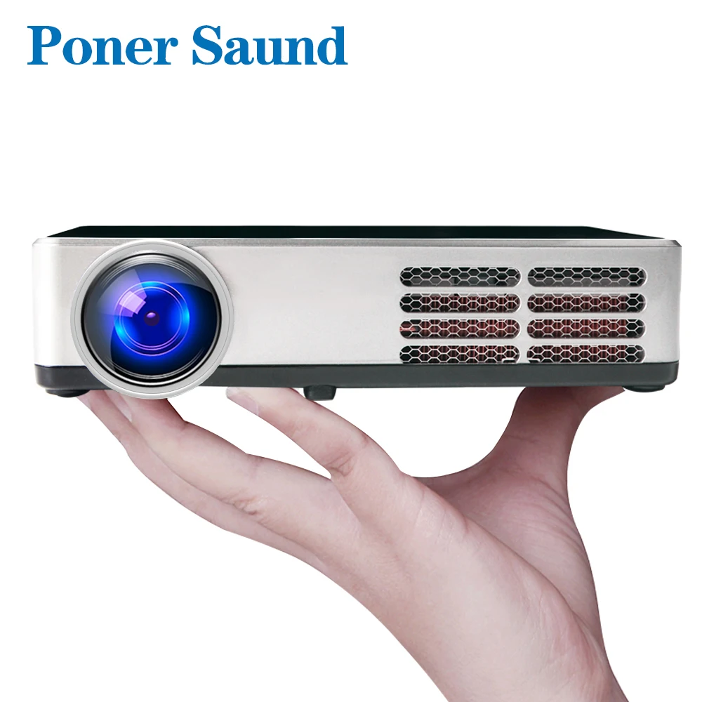 Poner saund DLP600W портативный мини проектор Android 6 0 Full HD Smart ЖК дисплей 3D фильм домой