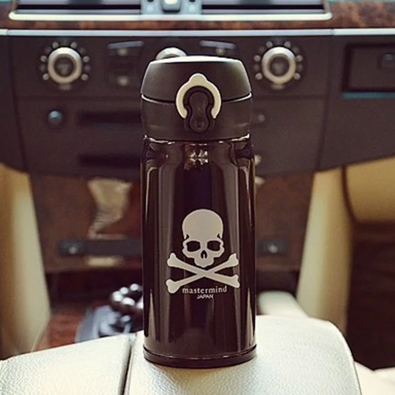 

New 180mL Skull Mini thermos Stainless Steel Vacuum Cup for water bottle light and portable Insulated Tumbler For Car Coffee Mug