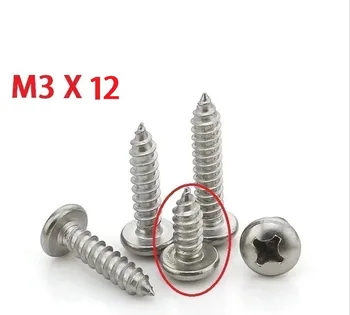 

2000Pcs Nickel plated M3*12 M3X12 Countersunk Head Self tapping Electronic Screw Alloy Cross Countersunk Screw Electronic Bolts