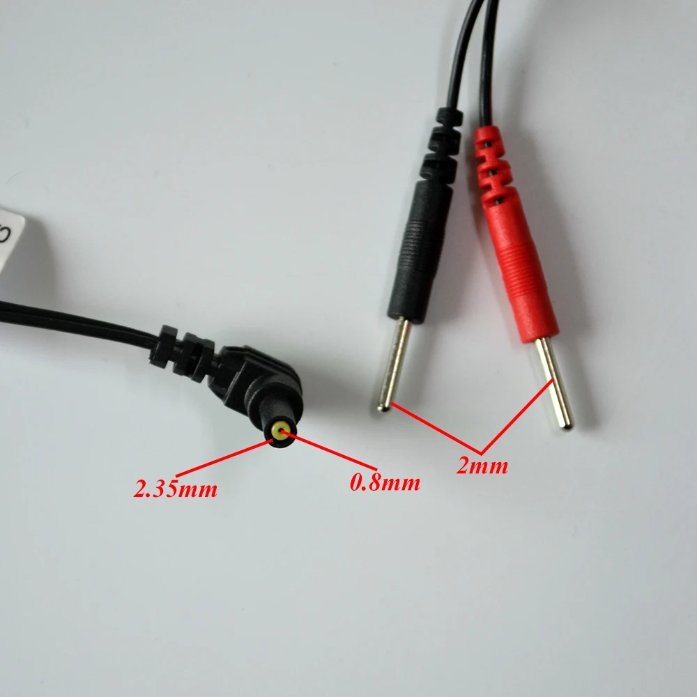 1 шт. 2 в 1 головка Замена электрода свинцовые провода подключения Кабельный соединитель 2 мм для TENS электронная терапевтическая машина