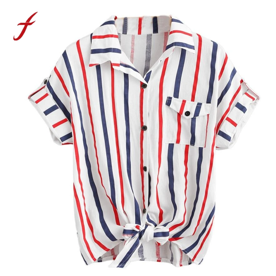 blusas de rayas cortas