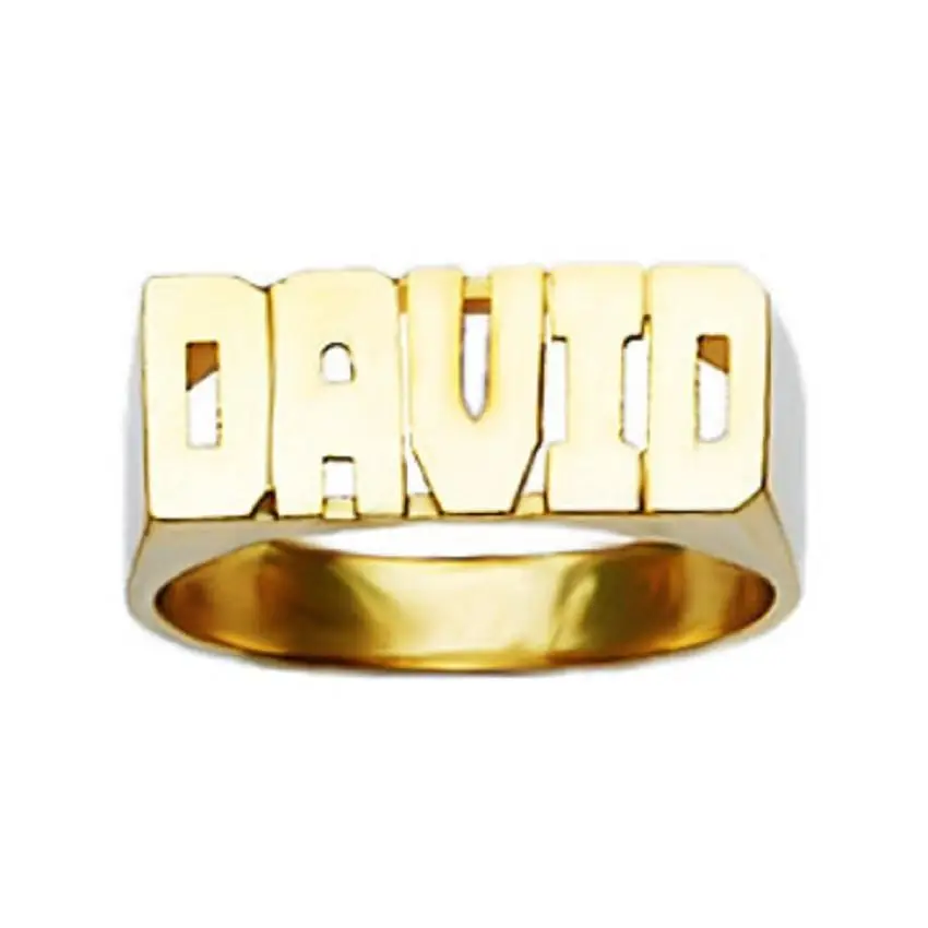 personalized script name rings