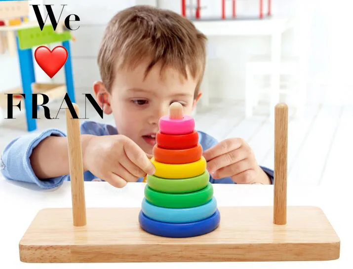 Wooden Tower font b Toy b font Stacker Extract Building Educational