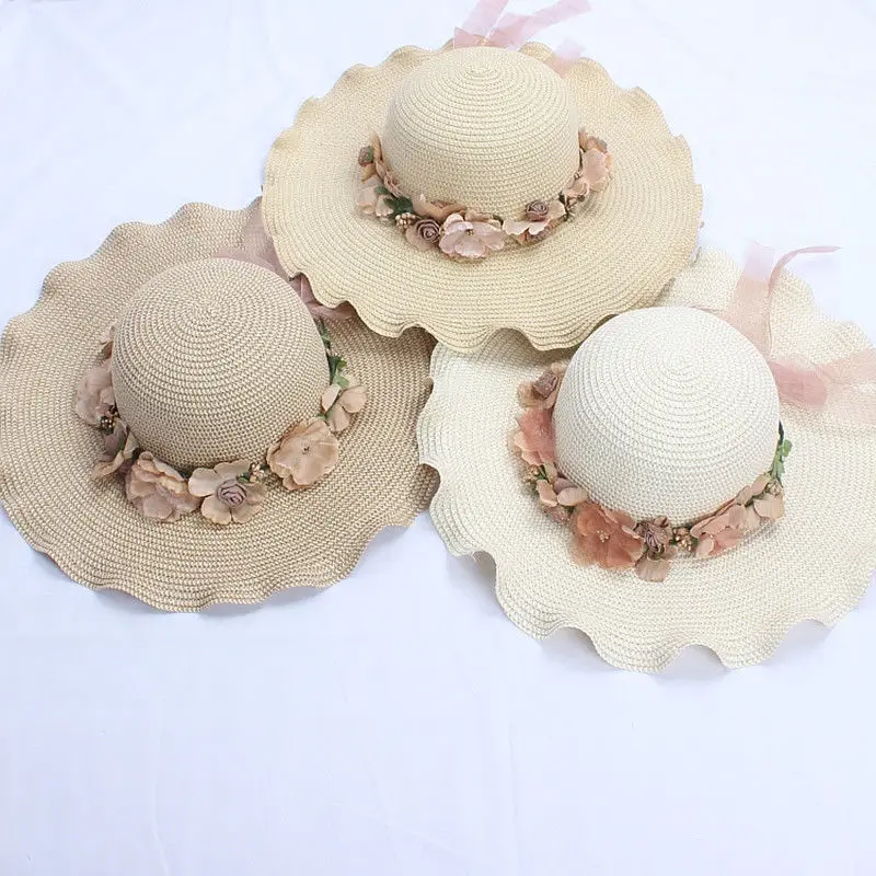 

Wholesale Summer Straw Hat Women Big Wide Brim Beach Hat Sun Hat Panama Ladies Cap Outdoor Casual Sun Visor Hat for Women gorras