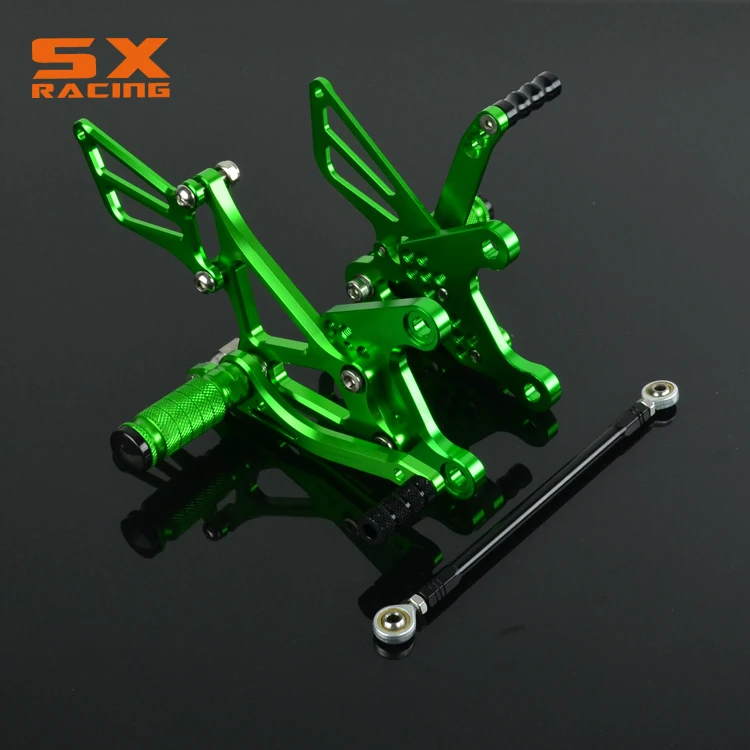 

Motorcycle Aluminum adjustable Billet Foot Pegs Foot Pedals Rest For KAWASAKI ZX-6R ZX6R ZX 6R 2005-2008 05 06 07 08