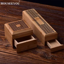 Бамбуковая курильница подставка для ароматических палочек с ящиком Joss-stick Box полый ароматерапия коробка Арома для дома и офиса Чайный домик