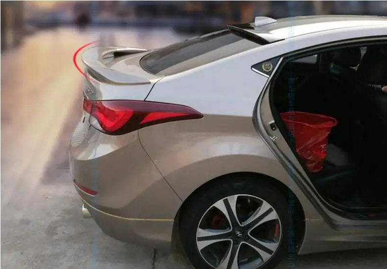 ABS задний багажник спойлер крыло подходит для hyundai Elantra 2012 2013 2014 2015 2016 2017 по