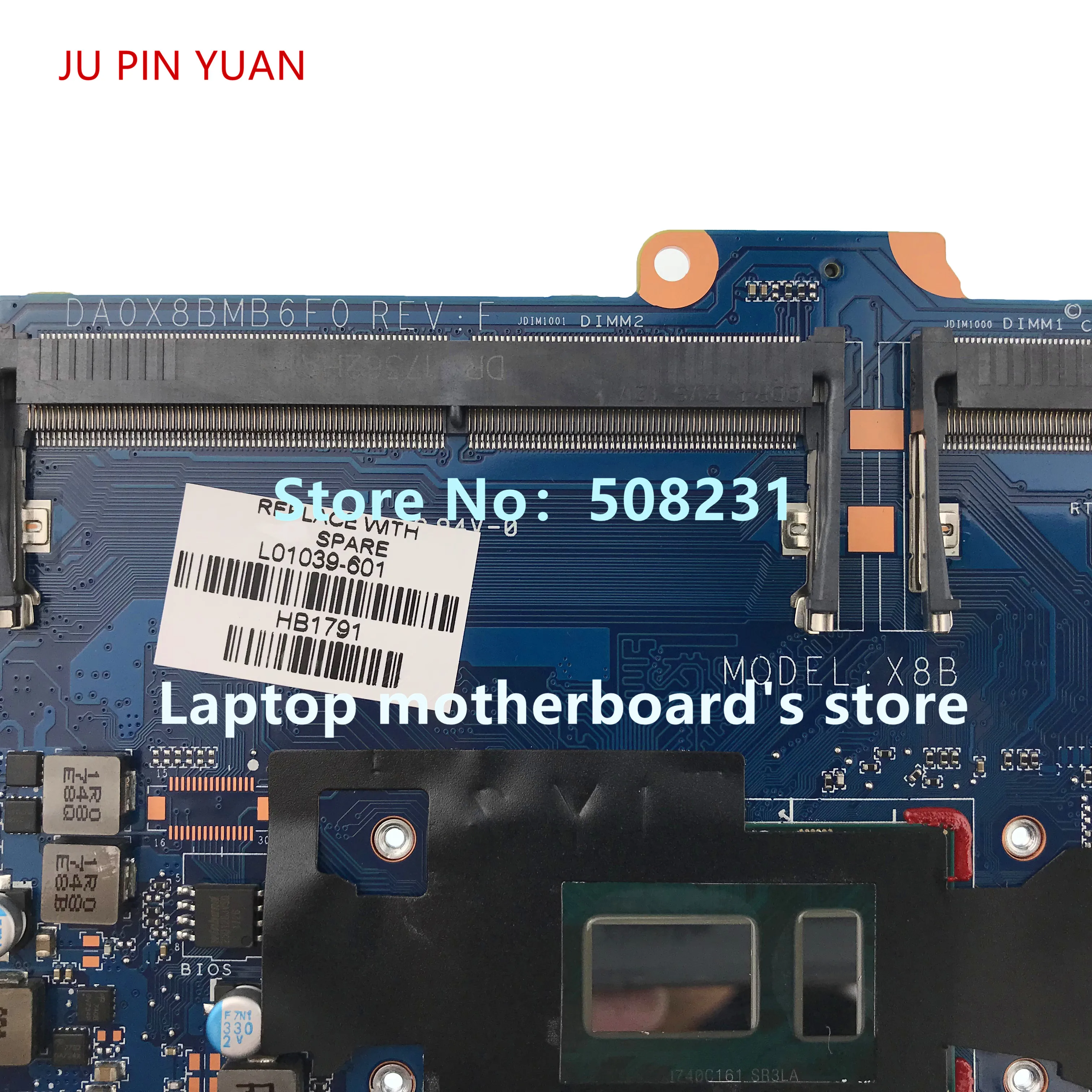 Ju pin yuan L01042-001 L01042-601 DA0X8BMB6F0 материнская плата для ноутбука hp ProBook 440 G5 430 G5 Тетрадь ПК I7-8550U полностью протестирована