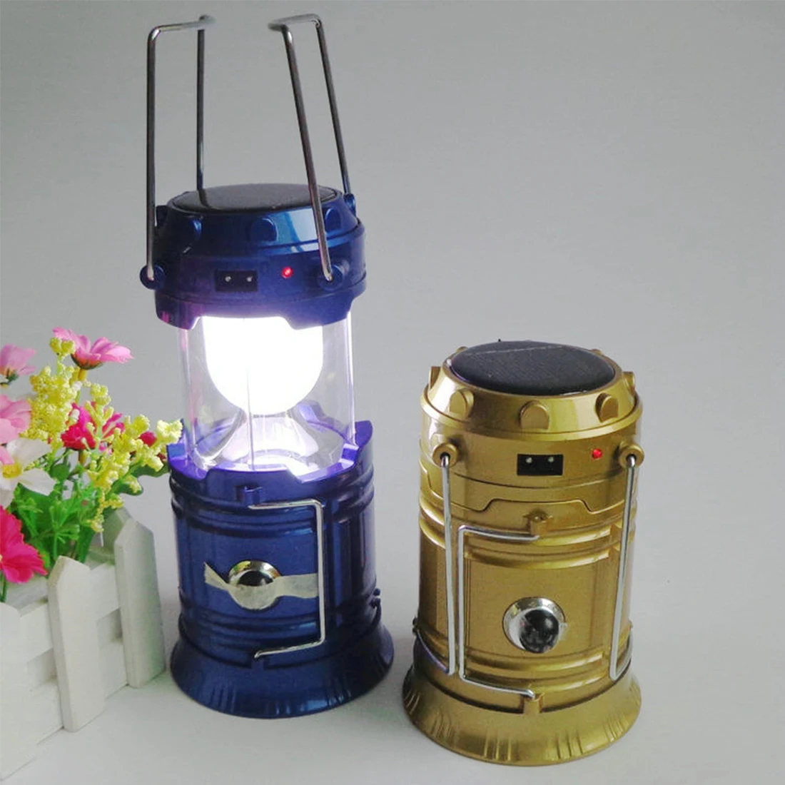 

Emergency Lighting Portable Solar Power Outdoor Tent Camping Light Rechargeable Lantern for Camping Hiking Collapsible Lantern