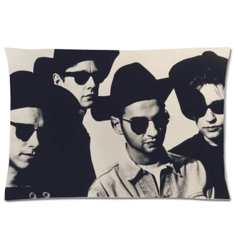 

DIY Peach Skin Pillowcase, Depeche Mode Band Tow Side Printed Pillow cover 20"x30" Rectangle Pillow case