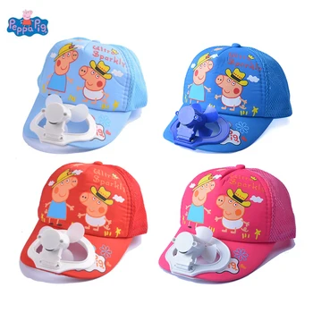 

Peppa Pig Hat Headdress Breathable Block The Sun Cool Summer Baseball Cap Cotton 3-10 Year Old Anime Figures Action Figures Gift
