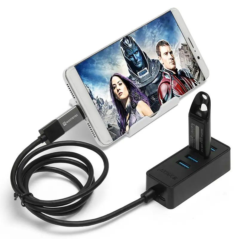 Orico W5P-U3 4 порта USB 3,0 концентратор для настольного компьютера Sup порты OTG функция с 5 V Micro USB порт питания