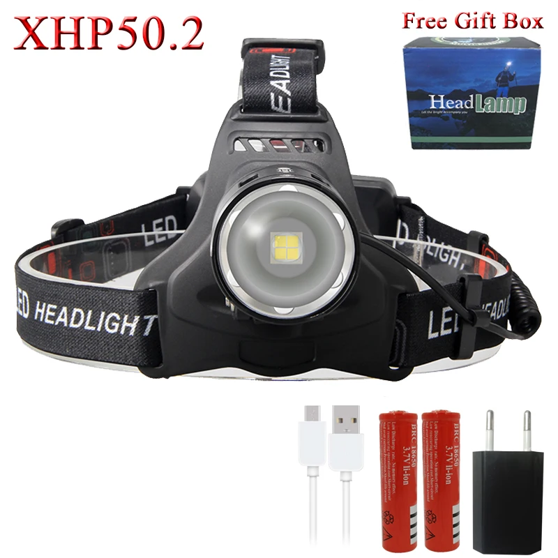 XHP70.2 FX-DZ30T35 светодиодный налобный фонарь, мощный налобный фонарь, 18650 аккумулятор, внешний аккумулятор XHP50, налобный фонарь - Испускаемый цвет: Option C