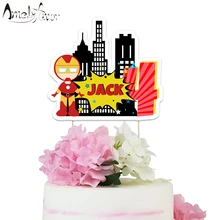 Герой торт Топпер маска Дарт Вейдер Ironman бумажный торт Топпер вечерние поставки Дети День Рождения Вечеринка для украшения детского душа на заказ