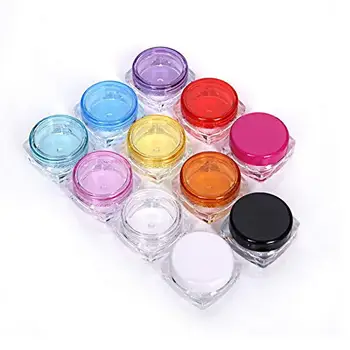 

20 x 3g 5g Clear Square Containers Small Sample Jars Pots Bottle w Lids for Cream Lotion Cosmetic Makeup Oils Lip Balms Pigments